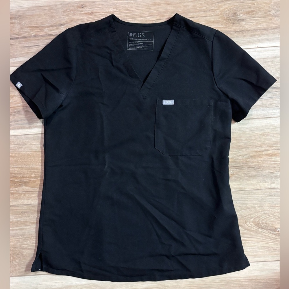 Black Catarina One Pocket Scrub Top